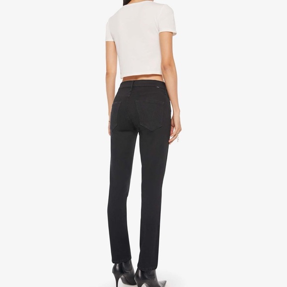 MOTHER Mid rise Dazzler Ankle Black Jeans - Picture 3 of 10